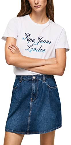 Pepe Jeans Damen Mara T-Shirt, White (White), XS von Pepe Jeans