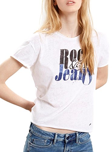 Pepe Jeans Damen Naiara T-Shirt, Beige (Ivory 804), 38 (Herstellergröße: Small) von Pepe Jeans