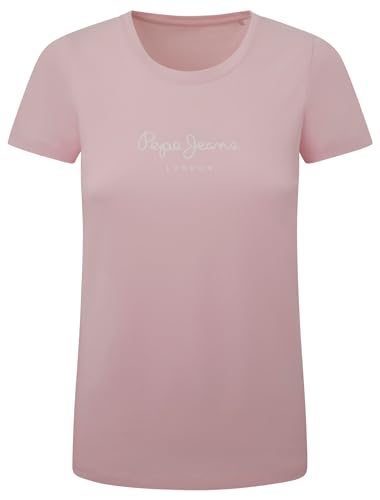 Pepe Jeans Damen New Virginia Ss N T-Shirt, Pink (Pink), L von Pepe Jeans