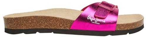 Pepe Jeans Damen Oban Metal W Sandale, Rosa (Rosso Pink), 5 von Pepe Jeans