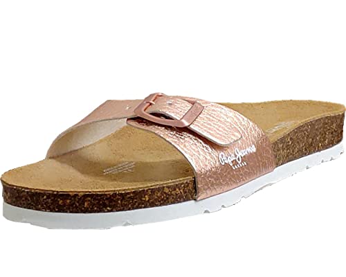 Pepe Jeans Damen Oban Smart W Flat Sandals, Pink (Powder Pink), 39 EU von Pepe Jeans