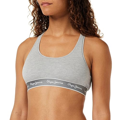 Pepe Jeans Damen Pepe Rb Brlt Bra, Grey (Grey Marl), XS von Pepe Jeans