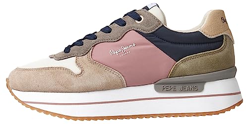 Pepe Jeans Damen RUSPER Queen Sneaker, Pink (Aid), 37 EU von Pepe Jeans