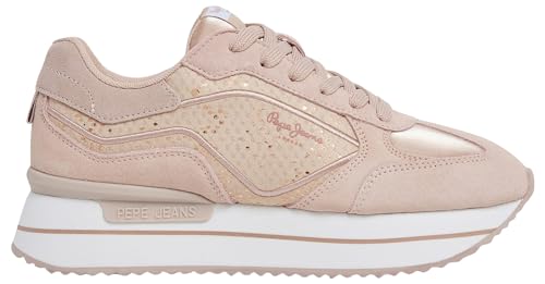 Pepe Jeans Damen Rusper Gala Sneaker, Pink (Dirty Pink), 5 von Pepe Jeans