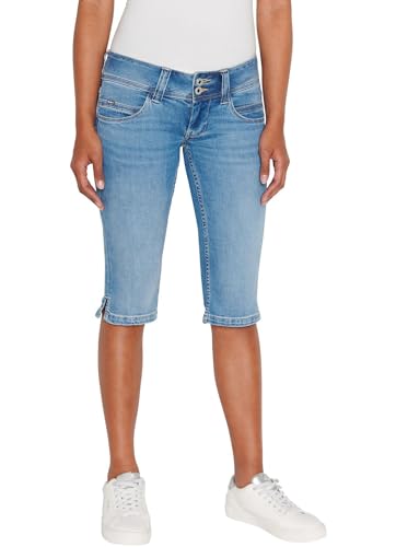 Pepe Jeans Damen Slim Crop Lw Shorts, Blau (Denim-MP0), 26W von Pepe Jeans