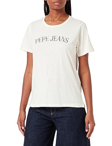 Pepe Jeans Damen VIO T-Shirt, White (Mousse), L von Pepe Jeans