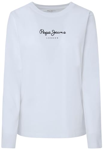 Pepe Jeans Damen Wendys Ls T-Shirt, White (White), M von Pepe Jeans