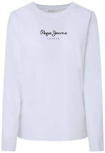 Pepe Jeans Damen Wendys Ls T-Shirt, White (White), XS von Pepe Jeans