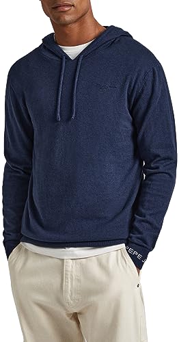 Pepe Jeans Herren Andre Hoodie Hooded Sweatshirt, Blue (Dulwich), L von Pepe Jeans