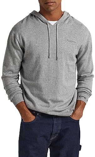 Pepe Jeans Herren Andre Hoodie Hooded Sweatshirt, Grey (Grey Marl), L von Pepe Jeans