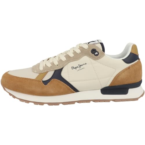 Pepe Jeans Herren Brit Mix M Sneaker, Braun (Tobacco Brown), 6 von Pepe Jeans