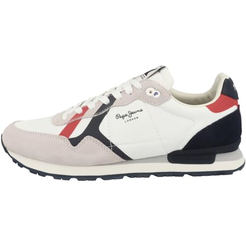 Pepe Jeans Herren Brit Road M Sneaker, Weiß (Weiß), 11 von Pepe Jeans