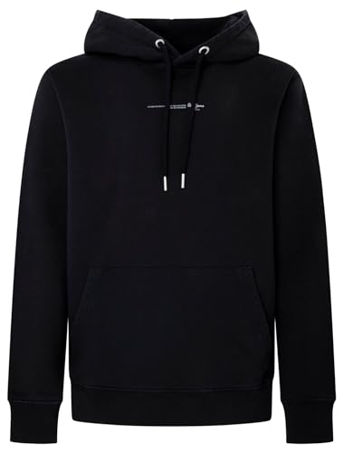 Pepe Jeans Herren Dave Hoodie Hooded Sweatshirt, Black (Black), L von Pepe Jeans