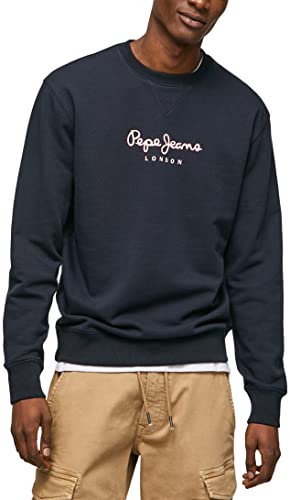 Pepe Jeans Herren Edward Crew Sweatshirt, Blue (Dulwich), S von Pepe Jeans