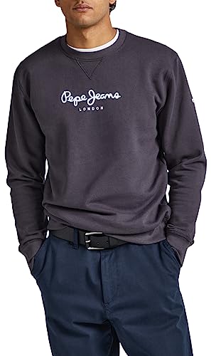 Pepe Jeans Herren Edward Crew Sweatshirt, Black (Washed Black), M von Pepe Jeans