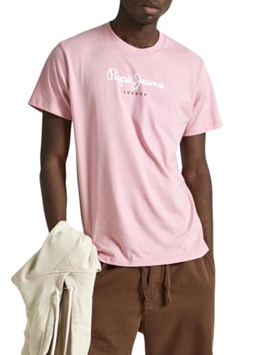 Pepe Jeans Herren Eggo N T-Shirt, Rosa (Ash Rose Pink), L von Pepe Jeans