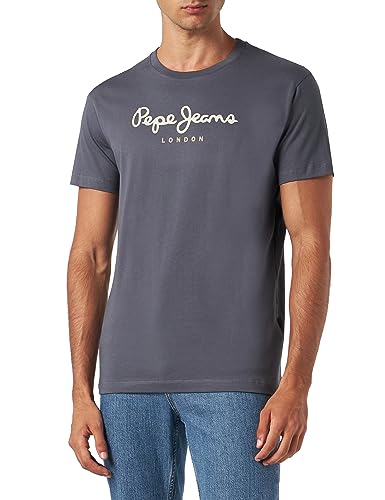 Pepe Jeans Herren Eggo N T-Shirt, Black (Washed Black), M von Pepe Jeans