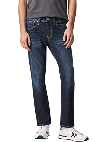 Pepe Jeans Herren Jeans Cash - Regular Fit - Blau - Dark Blue Denim W28-W40, Größe:34W / 30L, Farbvariante:Dark Blue Denim Z45 von Pepe Jeans