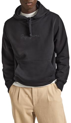 Pepe Jeans Herren Joe Hoodie Hooded Sweatshirt, Black (Black), XL von Pepe Jeans