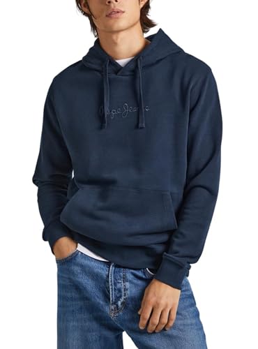 Pepe Jeans Herren Joe Hoodie Kapuzenpullover, Blau (Dulwich Blue), M von Pepe Jeans