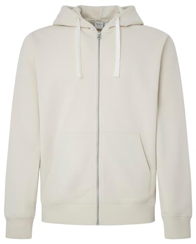 Pepe Jeans Herren Joe Zip Hooded Sweatshirt, Beige (Ivory White), L von Pepe Jeans