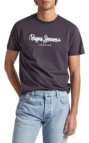 Pepe Jeans Herren Keegan T-Shirt, Black (Washed Black), L von Pepe Jeans