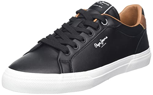 Pepe Jeans Herren Kenton Court M Sneaker, Black (Black), 42 EU von Pepe Jeans