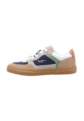 Pepe Jeans Herren Kenton Master Combi Sneaker, Tan, 40 EU von Pepe Jeans