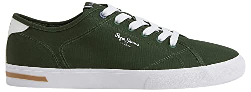 Pepe Jeans Herren Kenton Road M Sneaker, Military Olive, 45 EU von Pepe Jeans