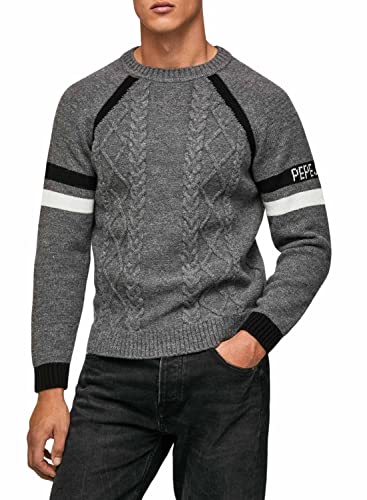 Pepe Jeans Herren Maverick Long Sleeves Knits, Grey (Grey Marl), L von Pepe Jeans