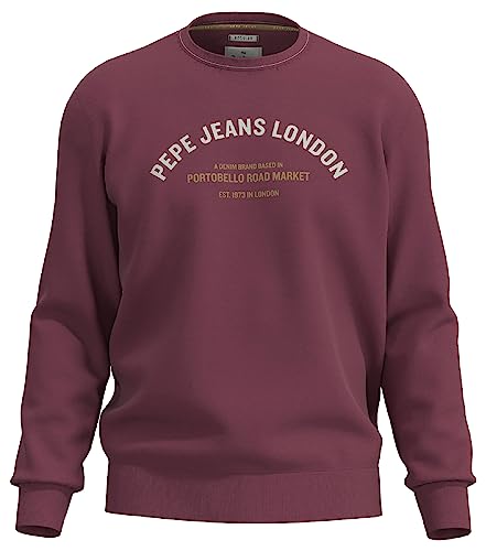 Pepe Jeans Herren Medley Crew Sweatshirt, Red (Crushed Berry), M von Pepe Jeans