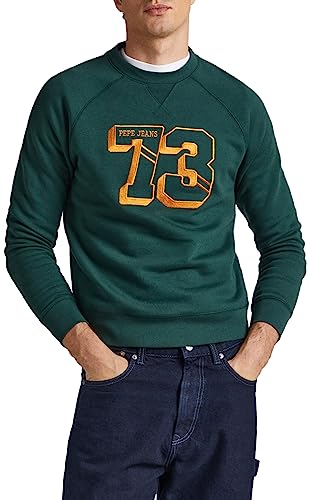 Pepe Jeans Herren Milferd Sweatshirt, Green (Regent Green), XL von Pepe Jeans