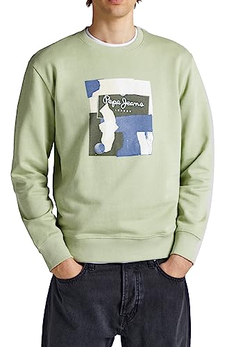 Pepe Jeans Herren Oldwive Crew Sweatshirt, Green (Coriander), XL von Pepe Jeans