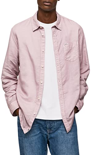 Pepe Jeans Herren Parker Long Shirt, Pink (Bleach Pink), XL von Pepe Jeans