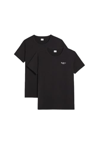 Pepe Jeans Herren Pepe Tshirt 2P Underwear, Black (Black), S (2er Pack) von Pepe Jeans