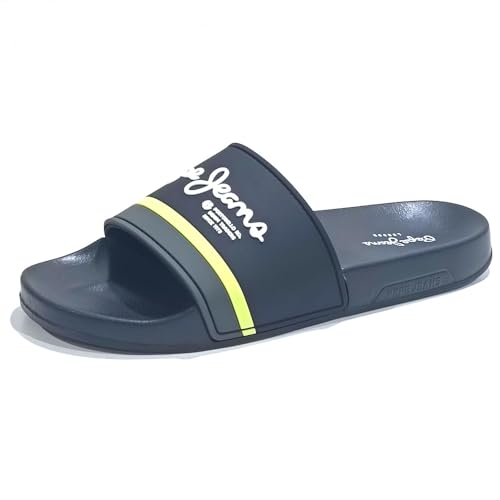 Pepe Jeans Herren Portobello M Slide Sandals, Black (Black), 45 EU von Pepe Jeans