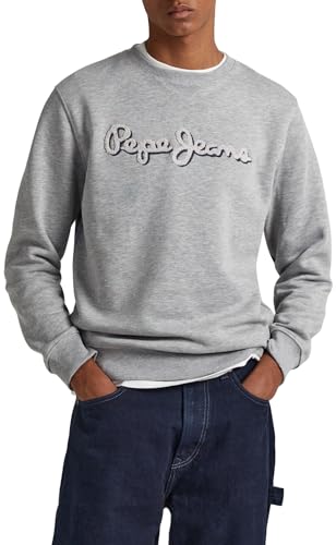 Pepe Jeans Herren Ryan Crew Sweatshirt, Grey (Grey Marl), S von Pepe Jeans