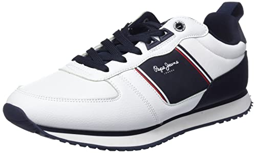 Pepe Jeans Herren Tour Club Basic 22 Sneaker, 800WHITE, 44 EU von Pepe Jeans