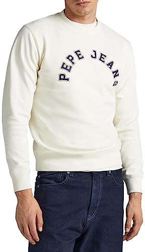 Pepe Jeans Herren Westend Sweat Sweatshirt, White (Off White), XXL von Pepe Jeans