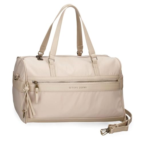 Pepe Jeans Joumma Bags Morgan Casual Tagesrucksack, Reisetaschen, beige und schwarz, Kunstleder für Damen, beige, Talla única, reisetack von Pepe Jeans