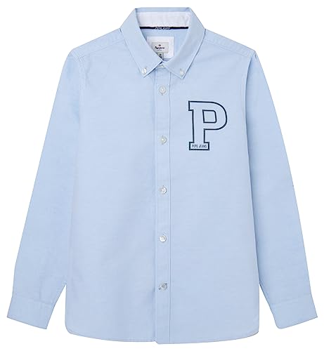 Pepe Jeans Jungen Divoll Shirt, Blue (Bleach Blue), 16 Years von Pepe Jeans