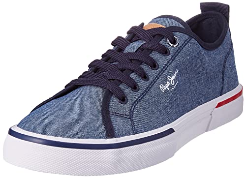 Pepe Jeans London Herren Kenton SMART 22 Chambray Sneaker, 564CHAMBRAY, 40 EU von Pepe Jeans