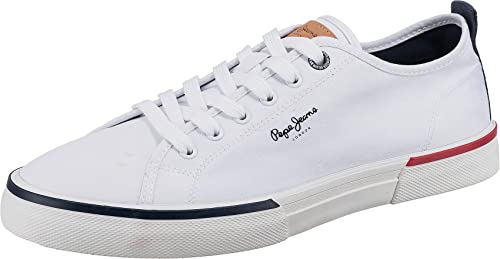 Pepe Jeans London Herren Kenton Smart M Sneaker, White (White), 44 EU von Pepe Jeans