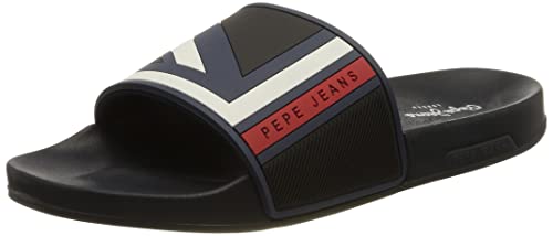 Pepe Jeans London Herren Slider Flag Flipflop, 595NAVY, 42 EU von Pepe Jeans