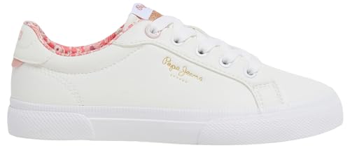 Pepe Jeans Mädchen Kenton Bass G Sneaker, Weiß (Weiß), 5.5 von Pepe Jeans