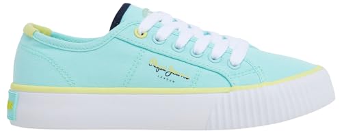 Pepe Jeans Mädchen Ottis Basic G Sneaker, Blau (Pearl Blue), 7 von Pepe Jeans