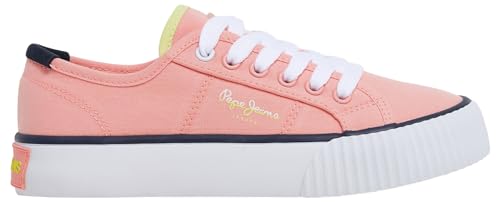 Pepe Jeans Mädchen Ottis Basic G Sneaker, Orange (Pastel Orange), 6 von Pepe Jeans