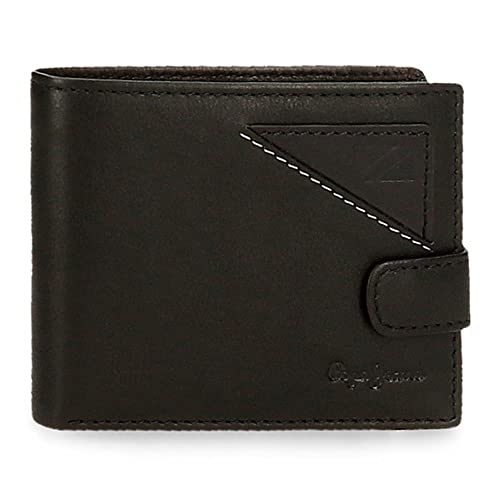 Pepe Jeans Striking Geldbörse mit Kartenhalter, Braun, 11 x 7 x 1,5 cm, Leder, braun, Geldbörse mit Kartenfach von Pepe Jeans