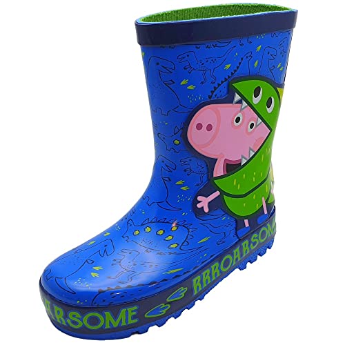 George Pig Roarsome Dinosaurier Regenstiefel, Blau, 7 Little Kid von Peppa Pig