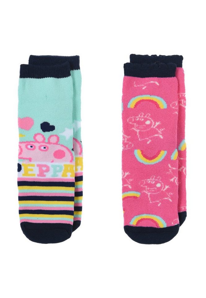 Peppa Pig ABS-Socken Peppa Wutz Mädchen Strümpfe Socken (2-Paar) mit anti-rutsch Noppen von Peppa Pig